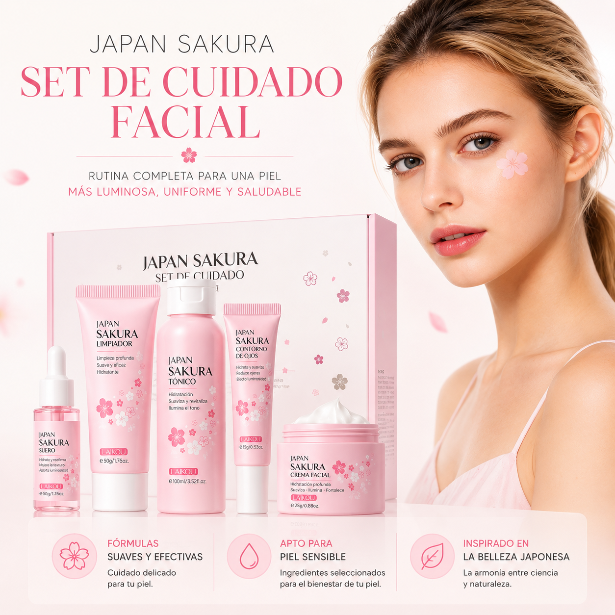 Pack Rutina Japan Sakura Laikou 5 Piezas