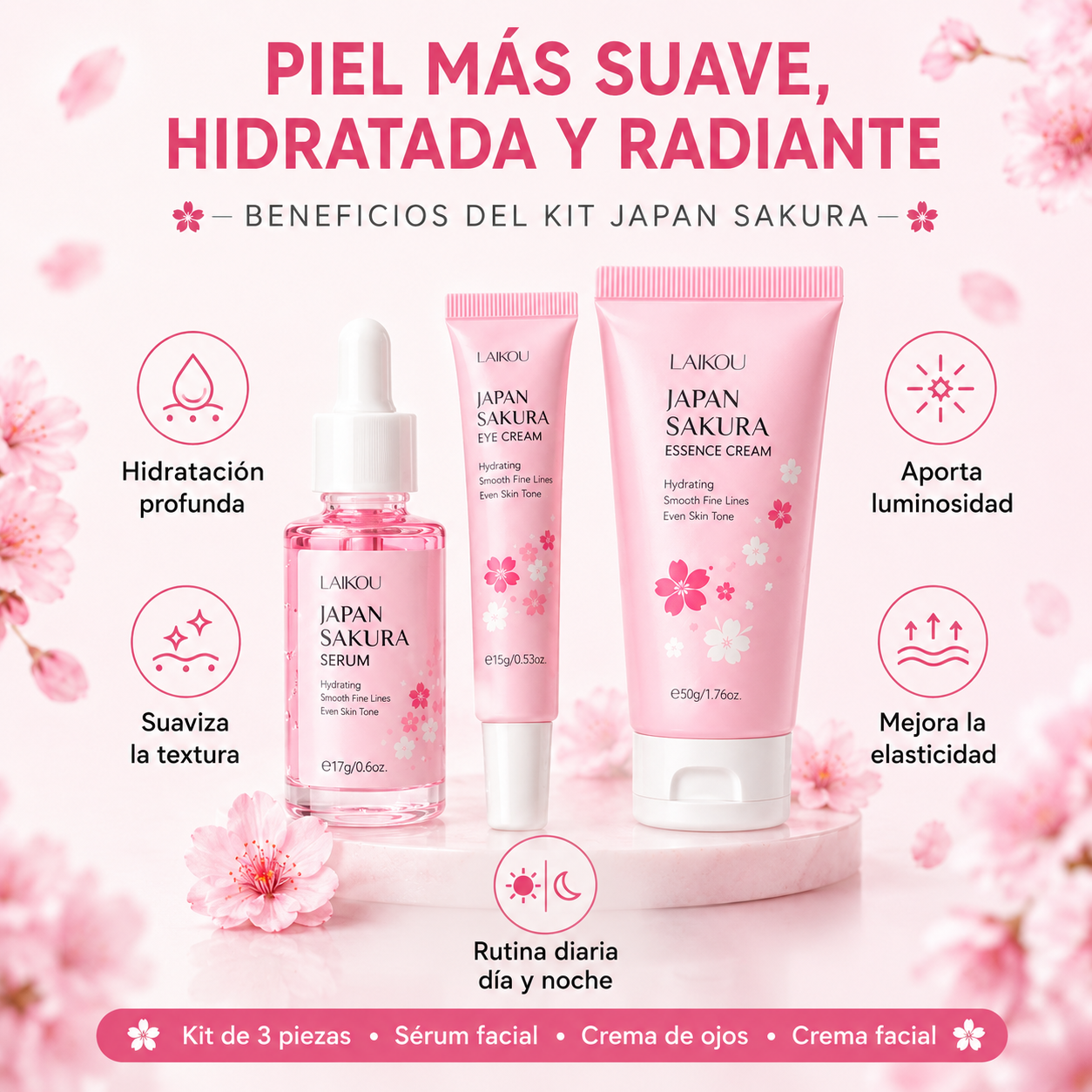 Pack Rutina Japan Sakura Laikou 3 Piezas