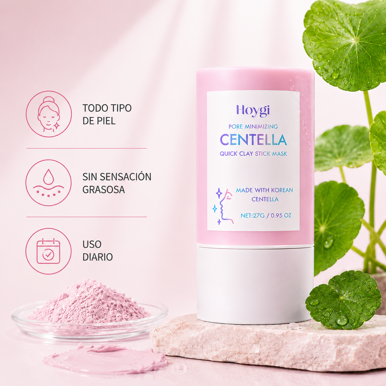 Mascarilla de Arcilla en Barra Hoygi 27g