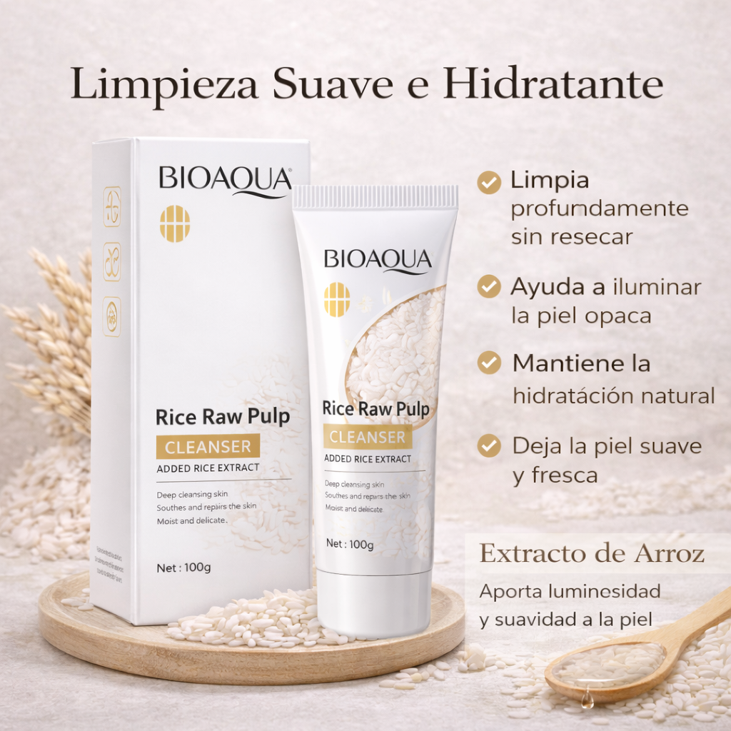 Gel Limipiador Rice Raw Pulp Bioaqua 100 ml