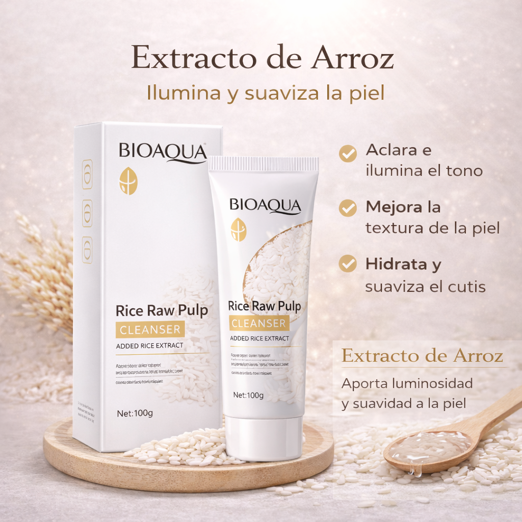 Gel Limipiador Rice Raw Pulp Bioaqua 100 ml