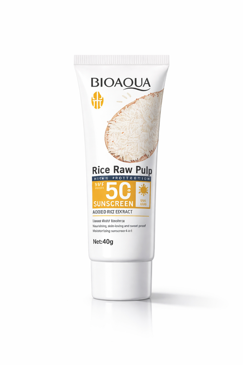 Bloqueador Solar 50 FPS Rice Raw Pulp Bioaqua 40 ml