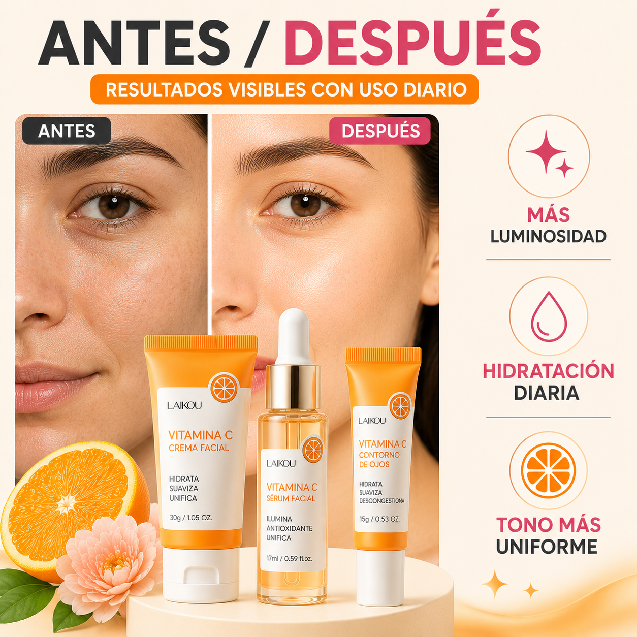 Pack Rutina Vitamina C Intensive Laikou 3 Piezas