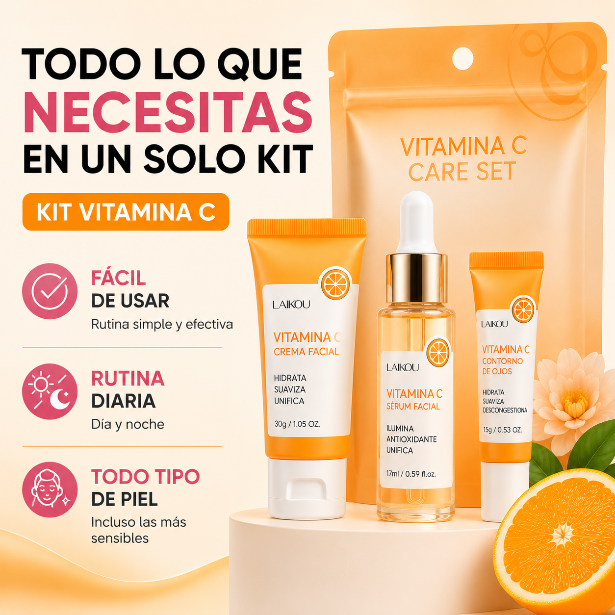 Pack Rutina Vitamina C Intensive Laikou 3 Piezas
